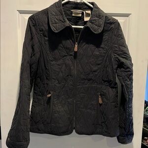 L.L. Bean Women's Quilted Utility Jacket - washed black